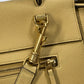 CELINE Shoulder Bag leather yellow Belt bag mini Women Used Authentic