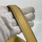 CELINE Shoulder Bag leather yellow Belt bag mini Women Used Authentic