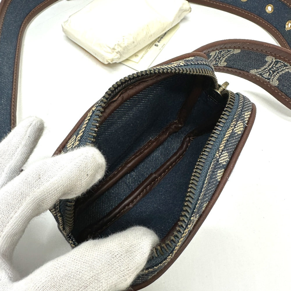 CELINE Waist bag denim blue Macadam denim