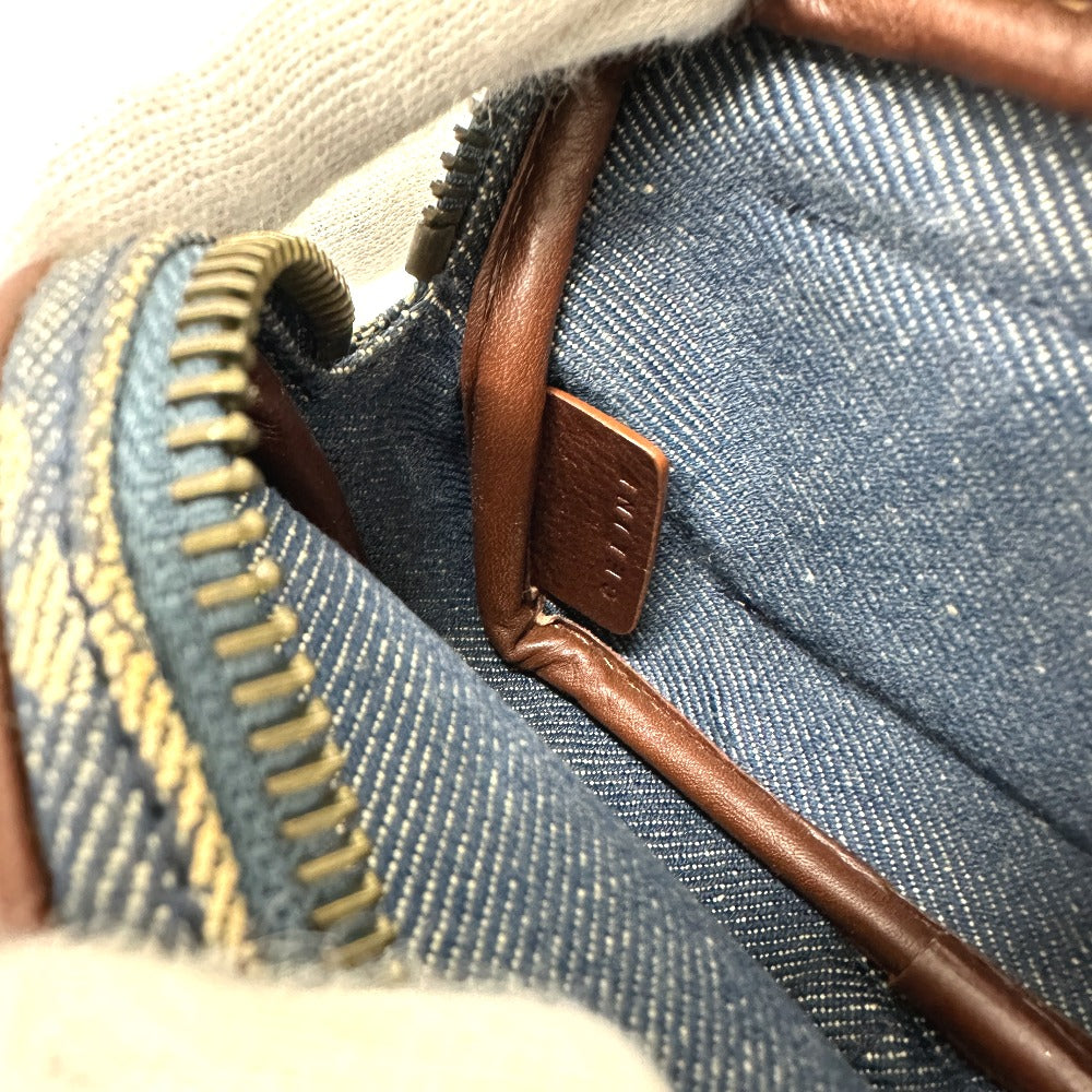CELINE Waist bag denim blue Macadam denim