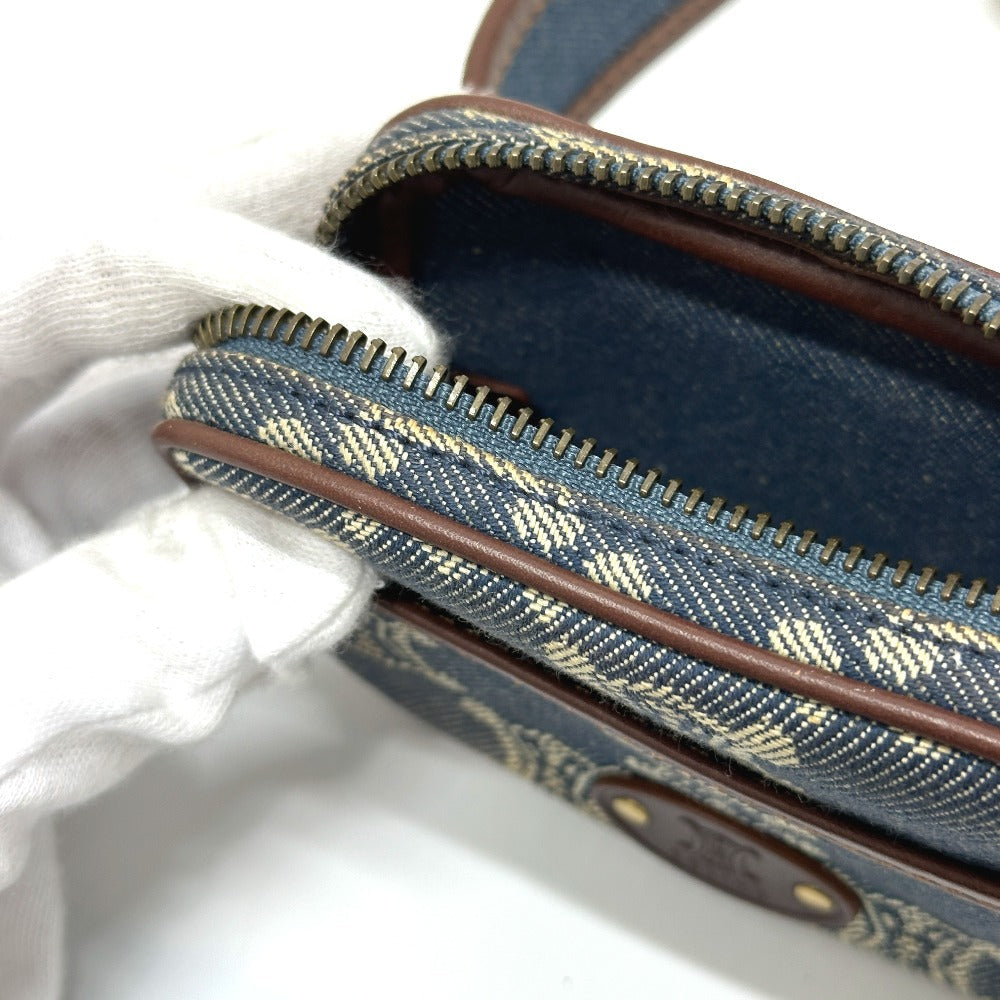 CELINE Waist bag denim blue Macadam denim