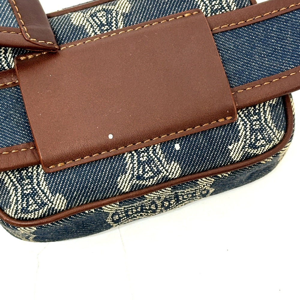 CELINE Waist bag denim blue Macadam denim
