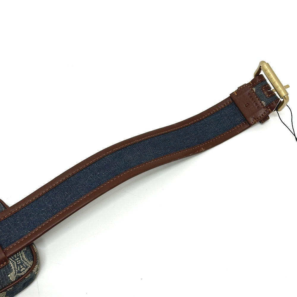 CELINE Waist bag denim blue Macadam denim