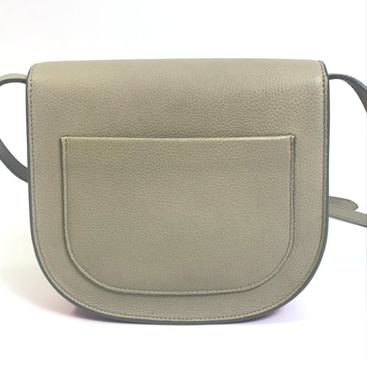 CELINE Shoulder Bag leather Gray x purple pink By color Trotter small Women Used Authentic