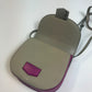 CELINE Shoulder Bag leather Gray x purple pink By color Trotter small Women Used Authentic