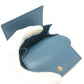 CELINE Trifold wallet leather blue Triomphe