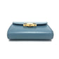CELINE Trifold wallet leather blue Triomphe