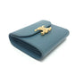 CELINE Trifold wallet leather blue Triomphe