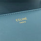 CELINE Trifold wallet leather blue Triomphe
