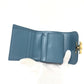 CELINE Trifold wallet leather blue Triomphe