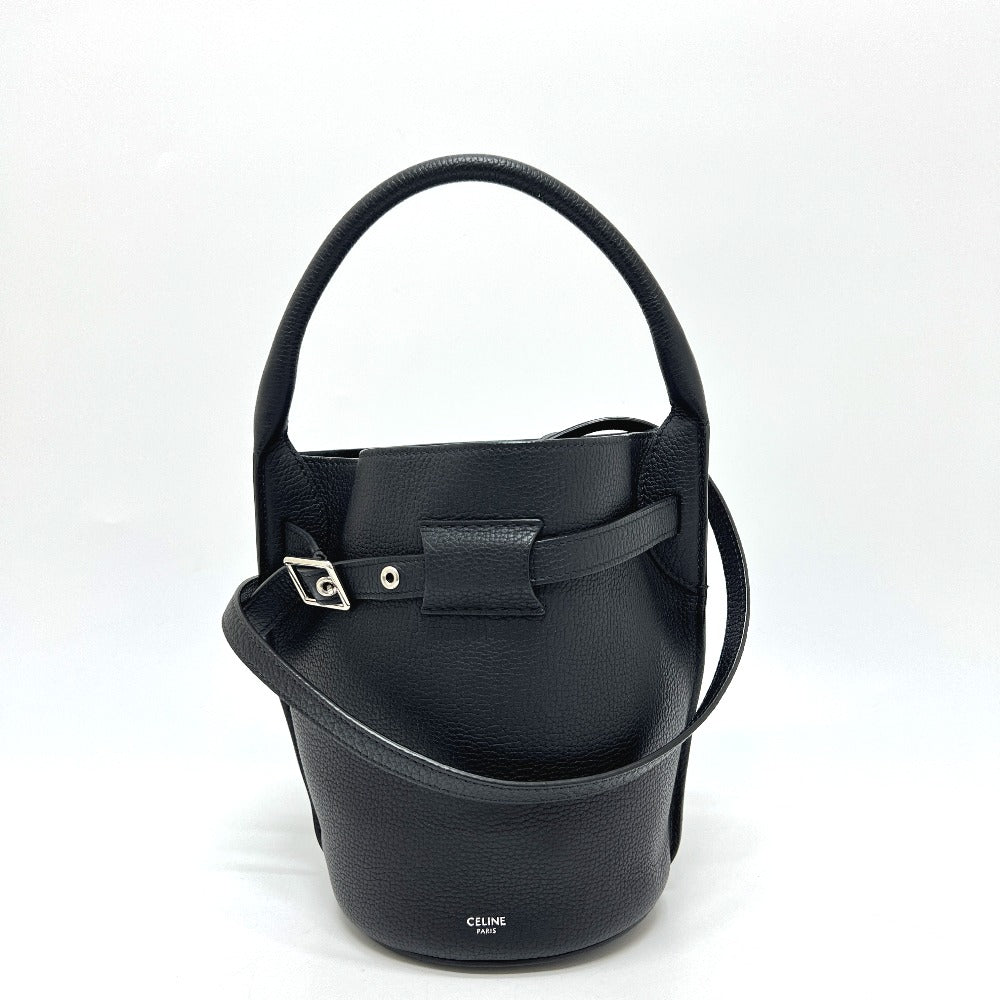 CELINE Shoulder Bag leather black Big Bag Bucket Nano