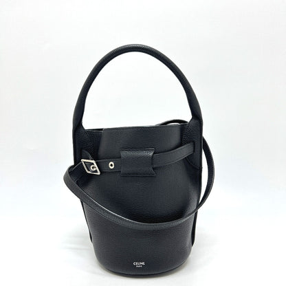 CELINE Shoulder Bag leather black Big Bag Bucket Nano
