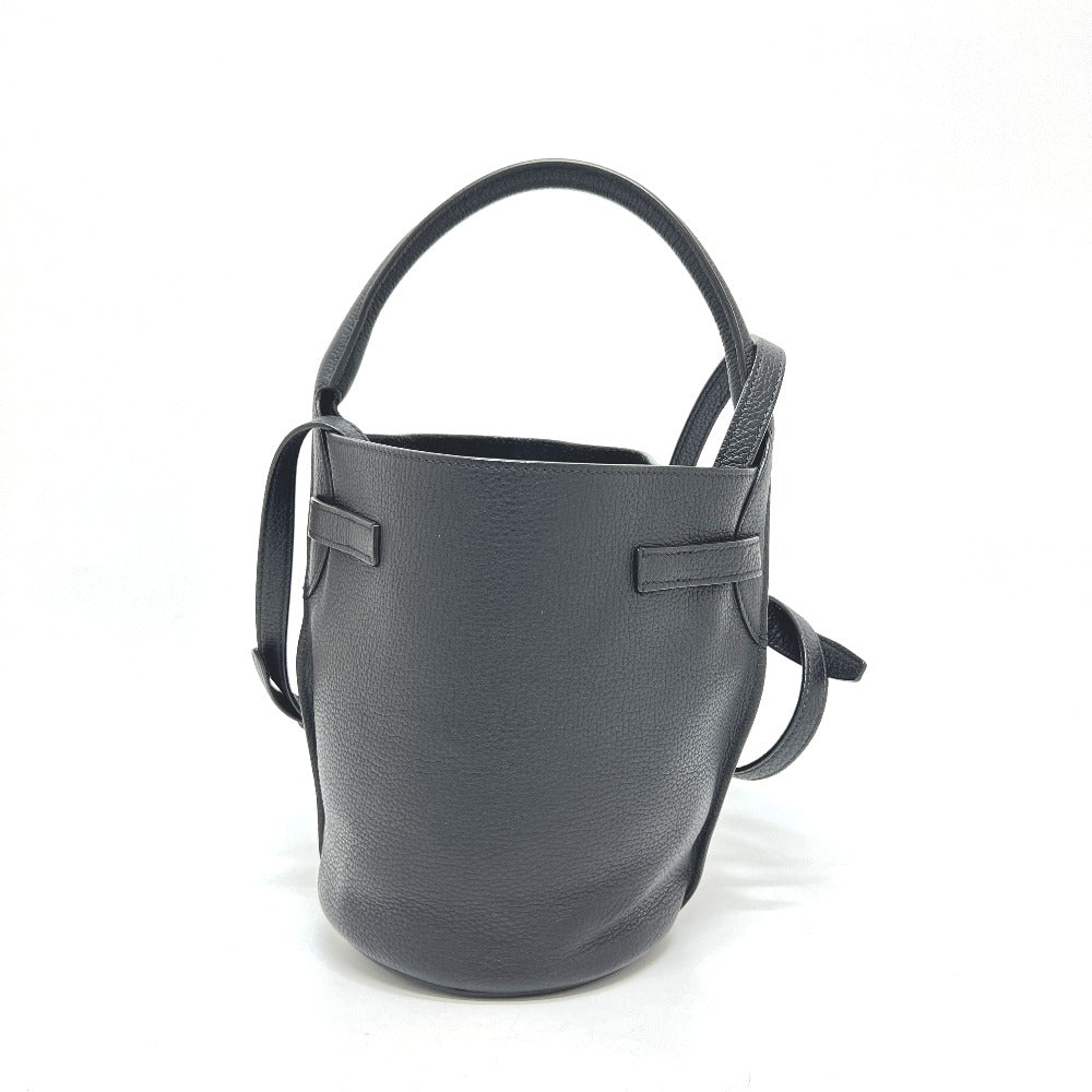 CELINE Shoulder Bag leather black Big Bag Bucket Nano