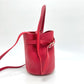 CELINE Shoulder Bag leather Red Big Bag Bucket Nano