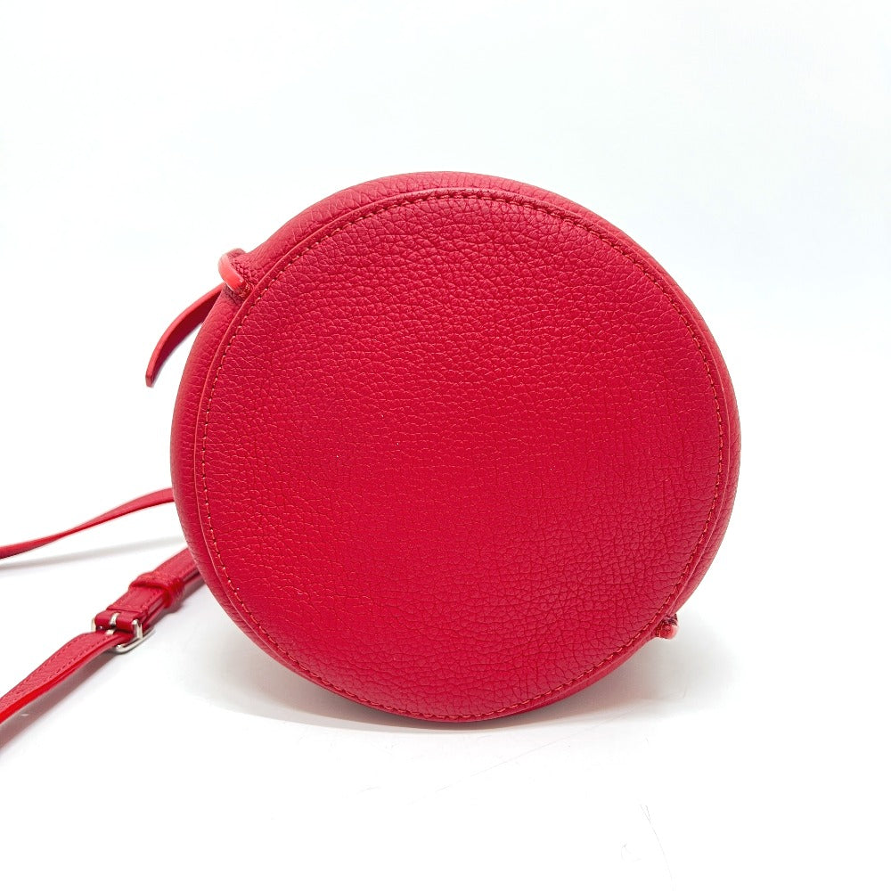 CELINE Shoulder Bag leather Red Big Bag Bucket Nano