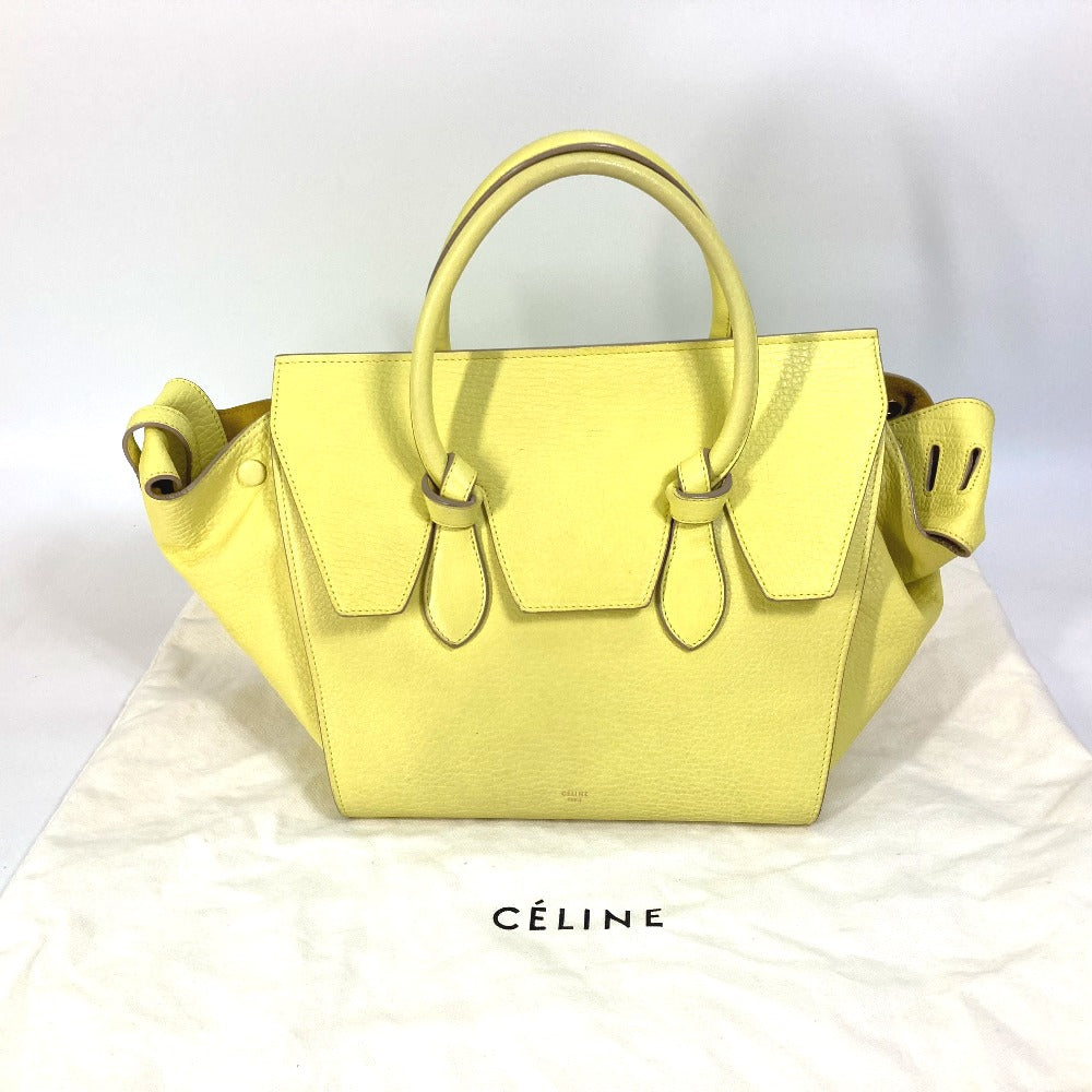 CELINE Handbag 175883 leather yellow Tote Bag belt bag Thai Mini Thai Bag Women Used Authentic