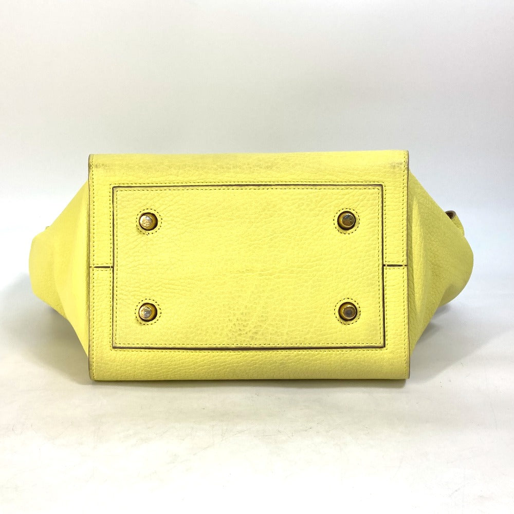 CELINE Handbag 175883 leather yellow Tote Bag belt bag Thai Mini Thai Bag Women Used Authentic