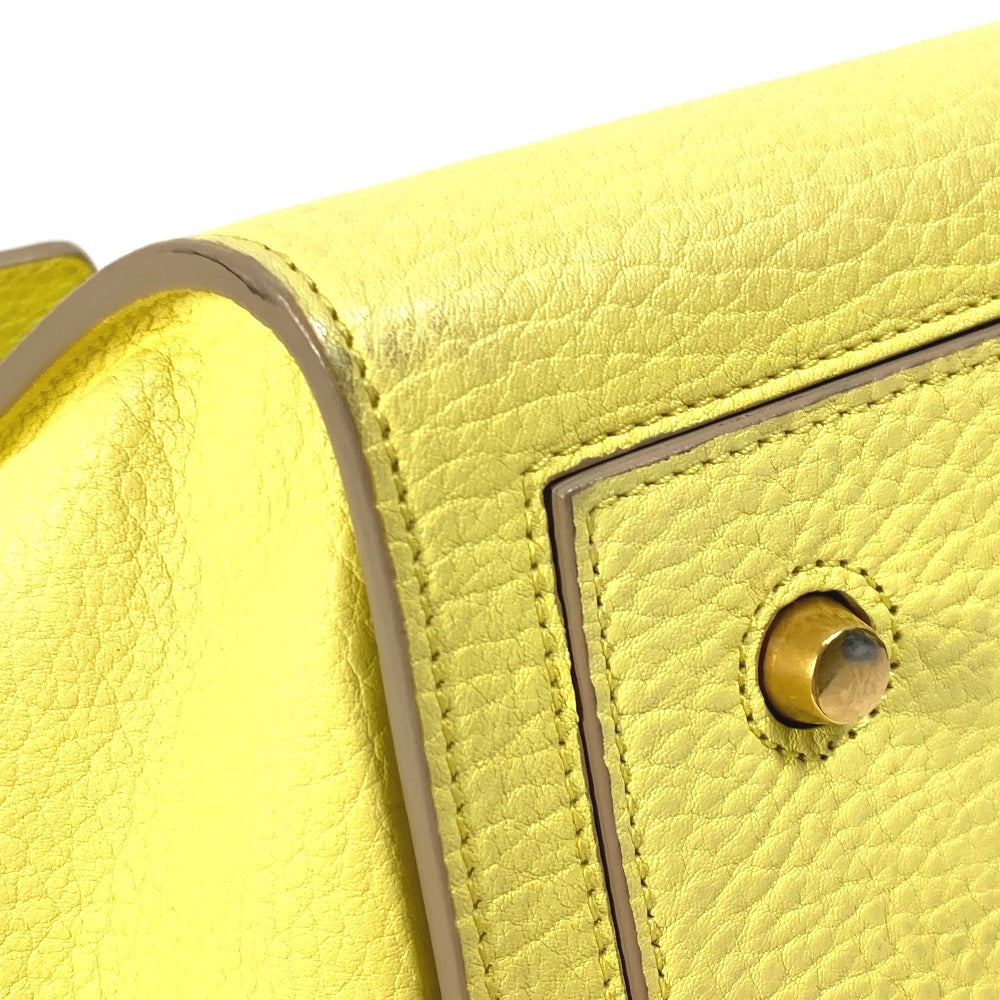 CELINE Handbag 175883 leather yellow Tote Bag belt bag Thai Mini Thai Bag Women Used Authentic