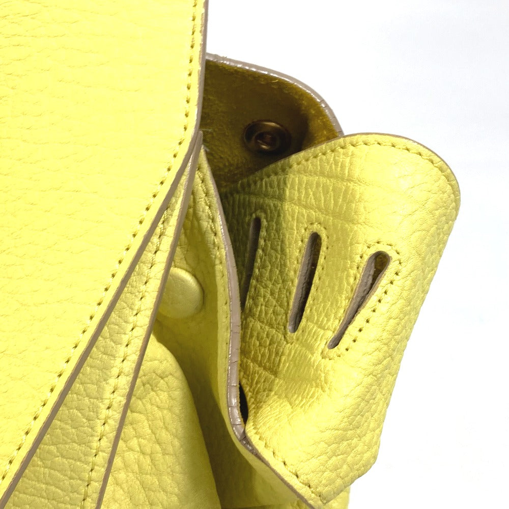 CELINE Handbag 175883 leather yellow Tote Bag belt bag Thai Mini Thai Bag Women Used Authentic