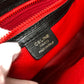 CELINE Shoulder Bag leather black Circle charm Women Used Authentic