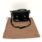CELINE Shoulder Bag leather black Circle charm Women Used Authentic
