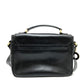 CELINE Shoulder Bag leather black Circle charm Women Used Authentic