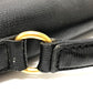 CELINE Shoulder Bag leather black Circle charm Women Used Authentic