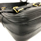 CELINE Shoulder Bag leather black Circle charm Women Used Authentic