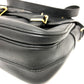 CELINE Shoulder Bag leather black Circle charm Women Used Authentic