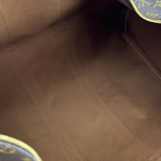 LOUIS VUITTON Boston Duffel bag M41428 Monogram, Tanned Leather Brown Keepall 45 unisex(Unisex) Used Authentic