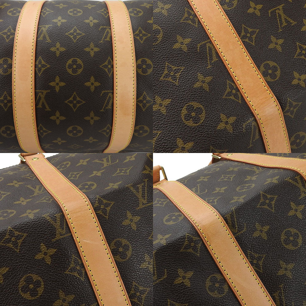 LOUIS VUITTON Boston Duffel bag M41428 Monogram, Tanned Leather Brown Keepall 45 unisex(Unisex) Used Authentic