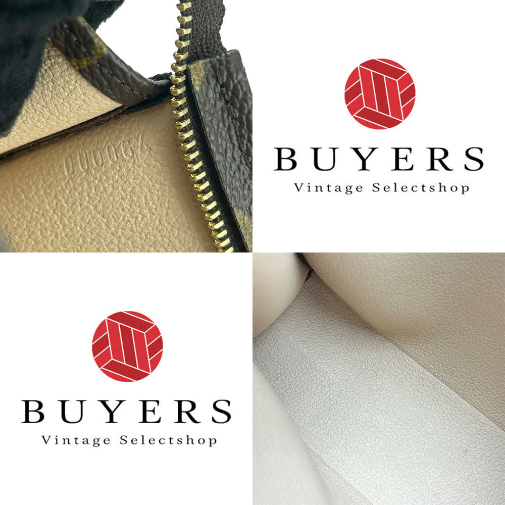 LOUIS VUITTON Pouch M47544 Monogram canvas, leather Brown posh toilette 19 Women Used Authentic