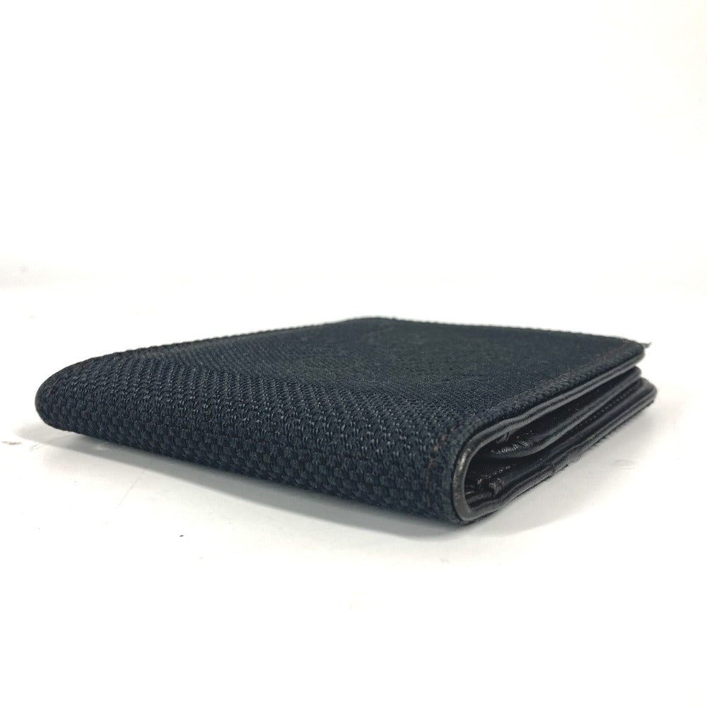 LOUIS VUITTON Folded wallet M93548 Damier Jean Canvas black Damier Jean Porte Billets 9 Carte Credit Funeral mens Used Authentic