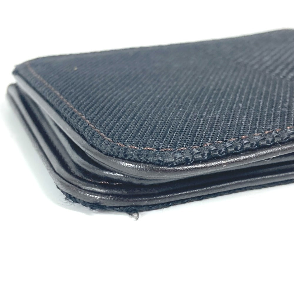 LOUIS VUITTON Folded wallet M93548 Damier Jean Canvas black Damier Jean Porte Billets 9 Carte Credit Funeral mens Used Authentic