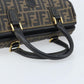 FENDI Zucca Canvas Boston Bag PVC Brown Black