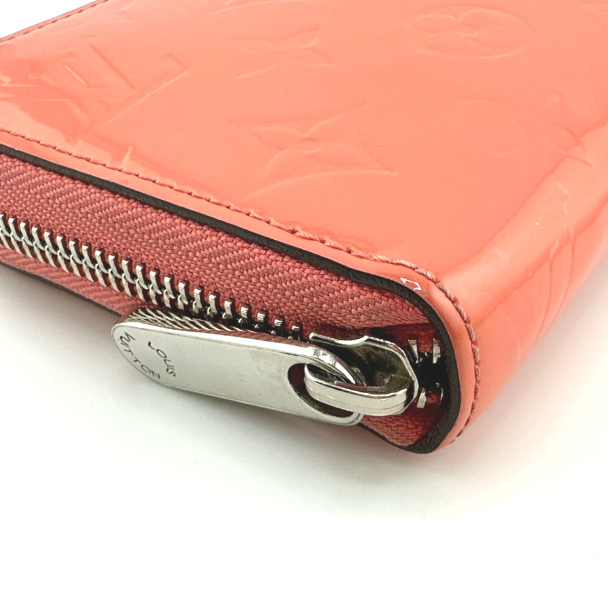 LOUIS VUITTON Long Wallet Purse M93202 Monogram Vernis Rose rich Zip Around Vernis Zippy wallet Women Used Authentic