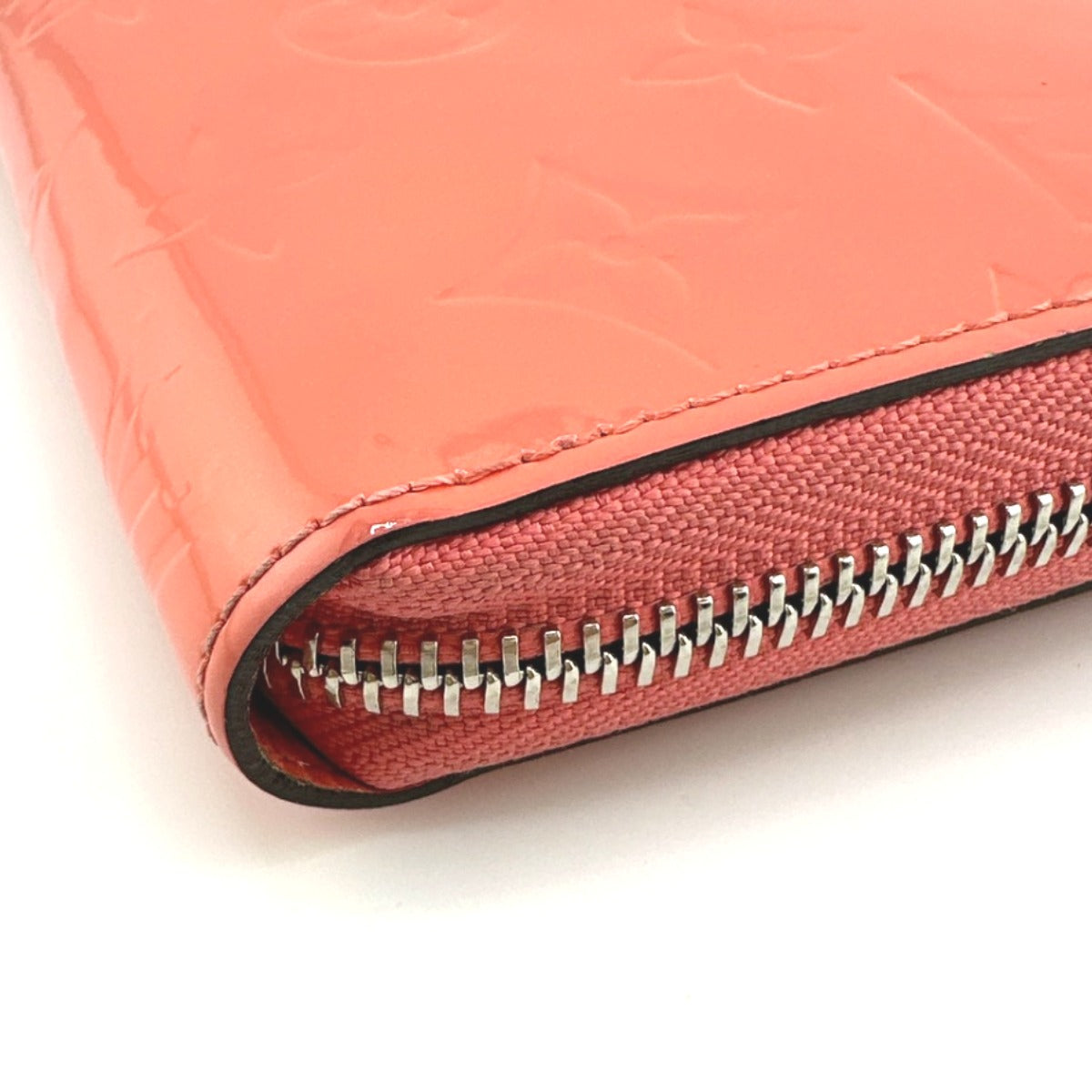 LOUIS VUITTON Long Wallet Purse M93202 Monogram Vernis Rose rich Zip Around Vernis Zippy wallet Women Used Authentic