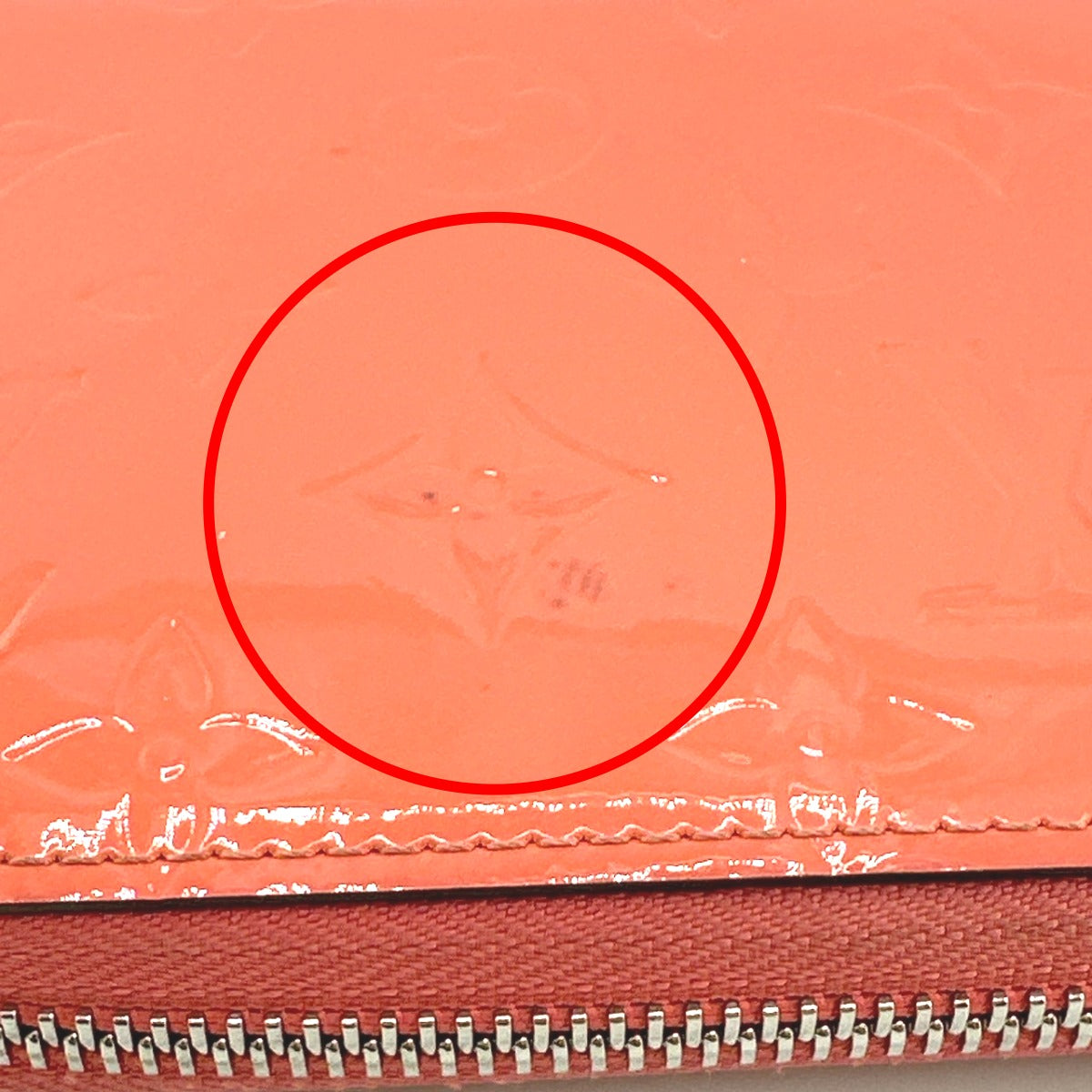 LOUIS VUITTON Long Wallet Purse M93202 Monogram Vernis Rose rich Zip Around Vernis Zippy wallet Women Used Authentic