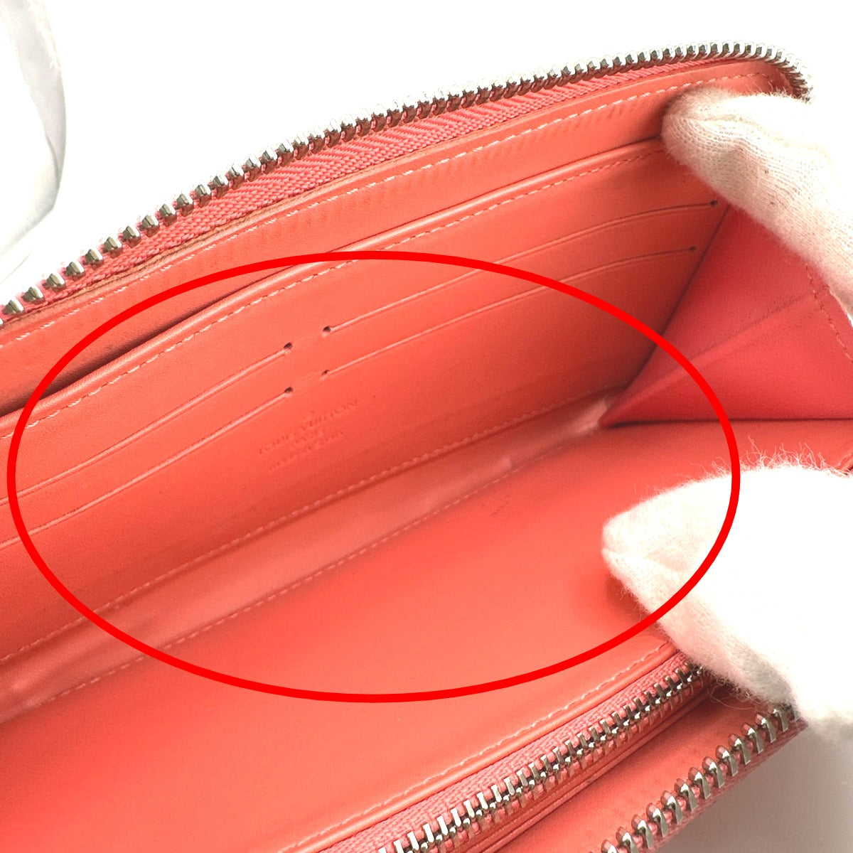 LOUIS VUITTON Long Wallet Purse M93202 Monogram Vernis Rose rich Zip Around Vernis Zippy wallet Women Used Authentic