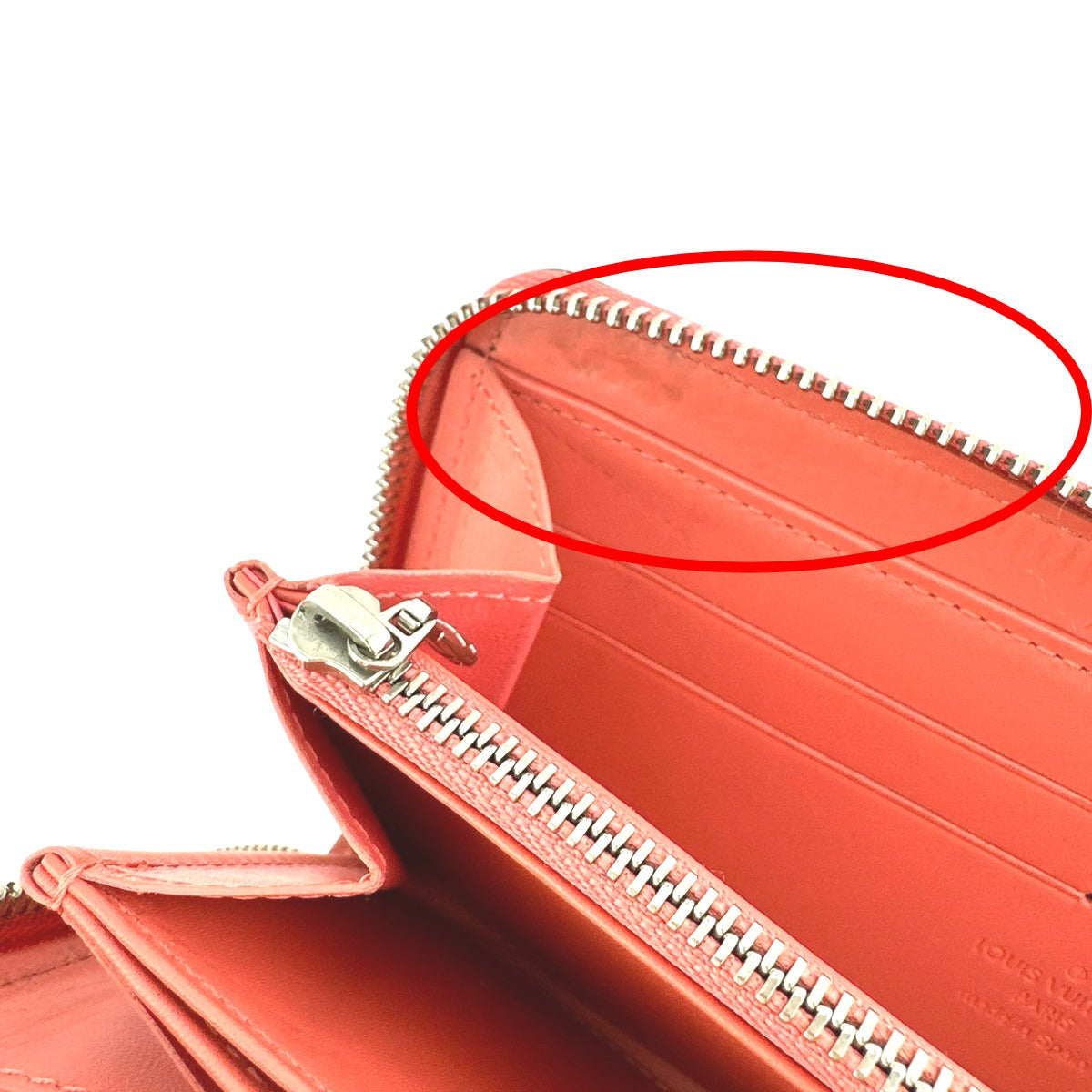 LOUIS VUITTON Long Wallet Purse M93202 Monogram Vernis Rose rich Zip Around Vernis Zippy wallet Women Used Authentic