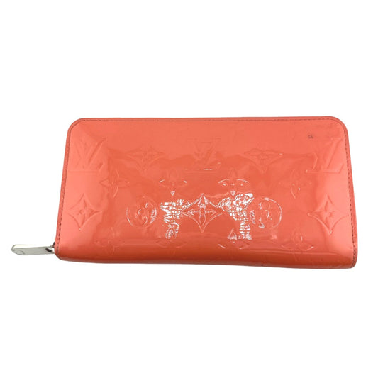 LOUIS VUITTON Long Wallet Purse M93202 Monogram Vernis Rose rich Zip Around Vernis Zippy wallet Women Used Authentic