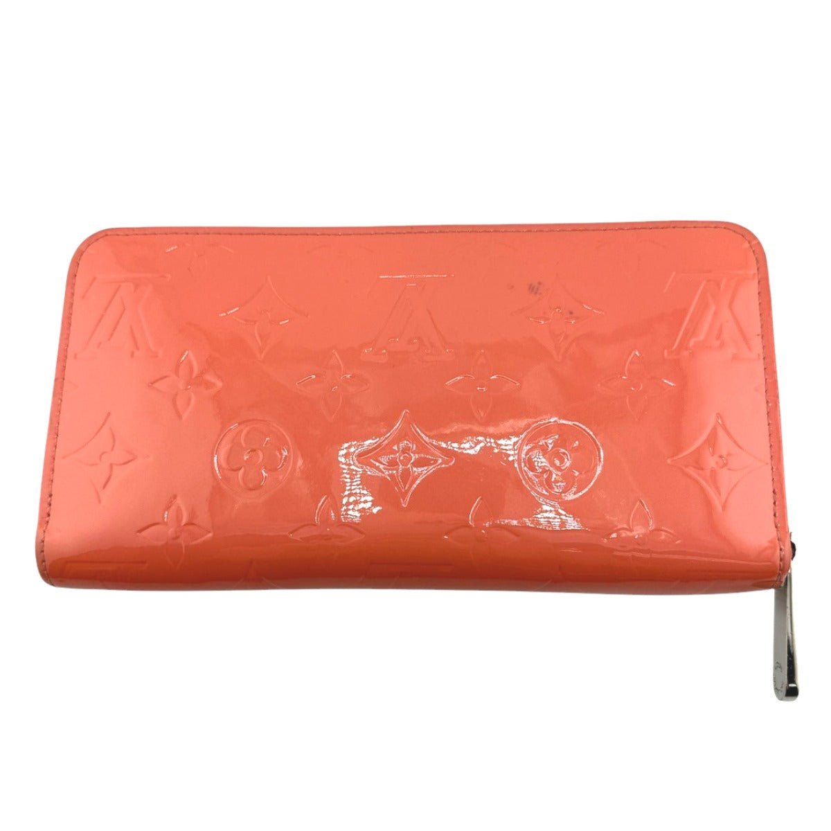 LOUIS VUITTON Long Wallet Purse M93202 Monogram Vernis Rose rich Zip Around Vernis Zippy wallet Women Used Authentic
