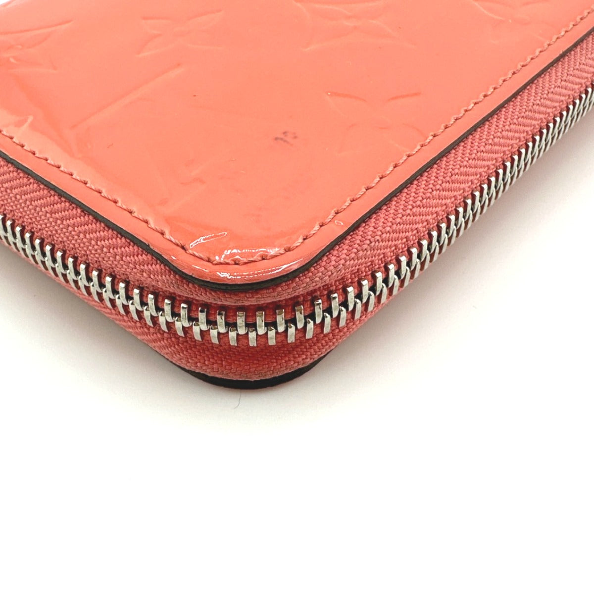 LOUIS VUITTON Long Wallet Purse M93202 Monogram Vernis Rose rich Zip Around Vernis Zippy wallet Women Used Authentic