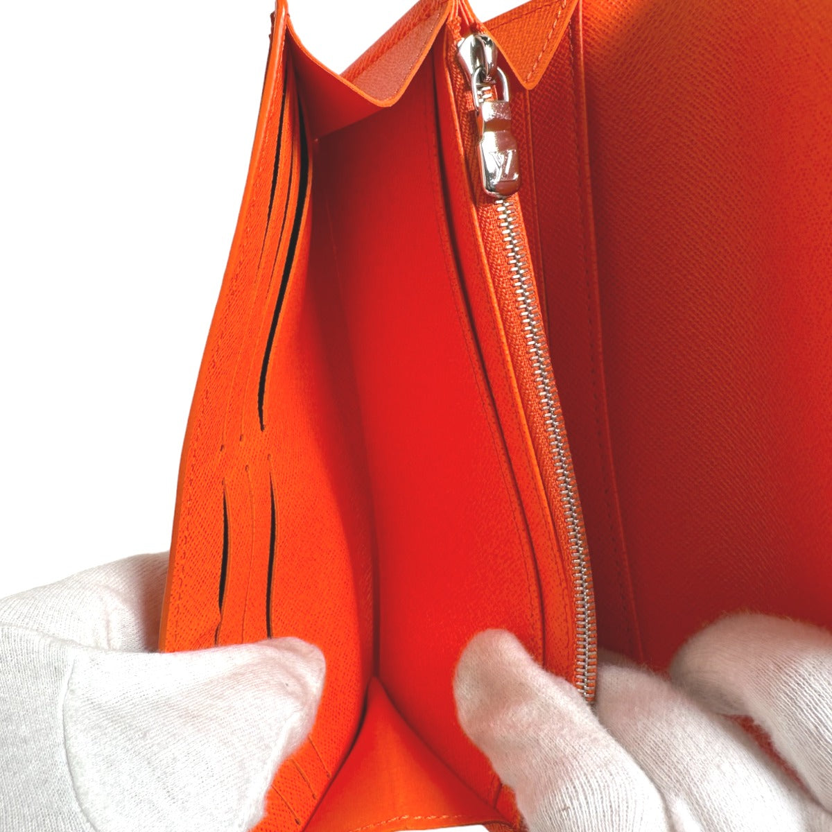 LOUIS VUITTON Long Wallet Purse M60584 Epi Leather Orange Long Wallet Purse Epi Portefeuille Sara Women Used Authentic