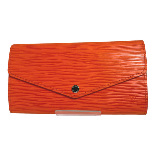 LOUIS VUITTON Long Wallet Purse M60584 Epi Leather Orange Long Wallet Purse Epi Portefeuille Sara Women Used Authentic