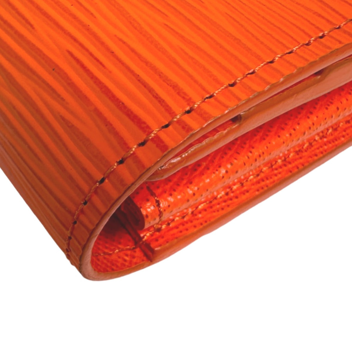 LOUIS VUITTON Long Wallet Purse M60584 Epi Leather Orange Long Wallet Purse Epi Portefeuille Sara Women Used Authentic