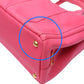 PRADA Tote Bag 1BG439 denim Fusha pink 2 way bag Canapa Women Used Authentic