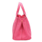 PRADA Tote Bag 1BG439 denim Fusha pink 2 way bag Canapa Women Used Authentic