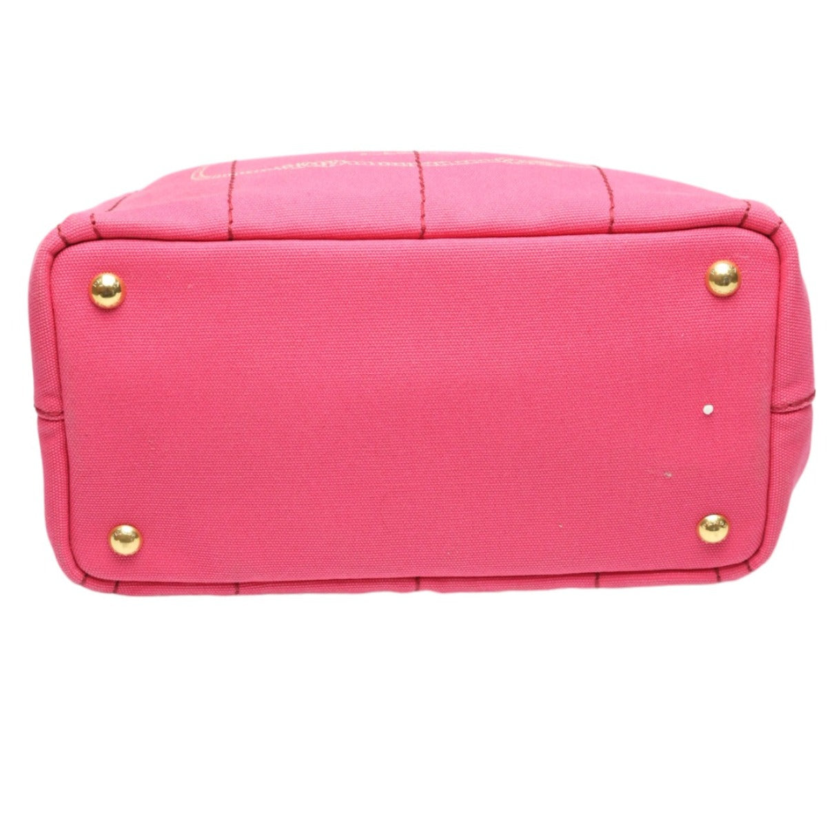 PRADA Tote Bag 1BG439 denim Fusha pink 2 way bag Canapa Women Used Authentic