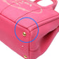 PRADA Tote Bag 1BG439 denim Fusha pink 2 way bag Canapa Women Used Authentic